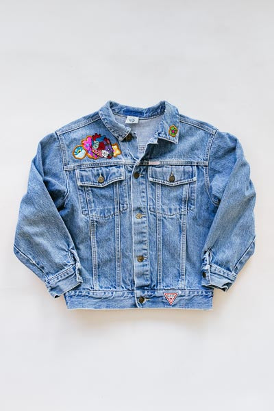 Wings Hawaii patched up vintage denim jacket 