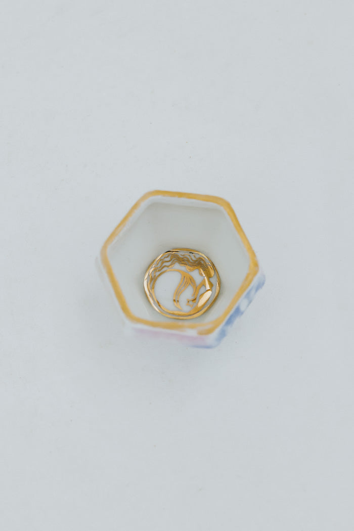 Hexagonal Petite Mermaid Ring Dish