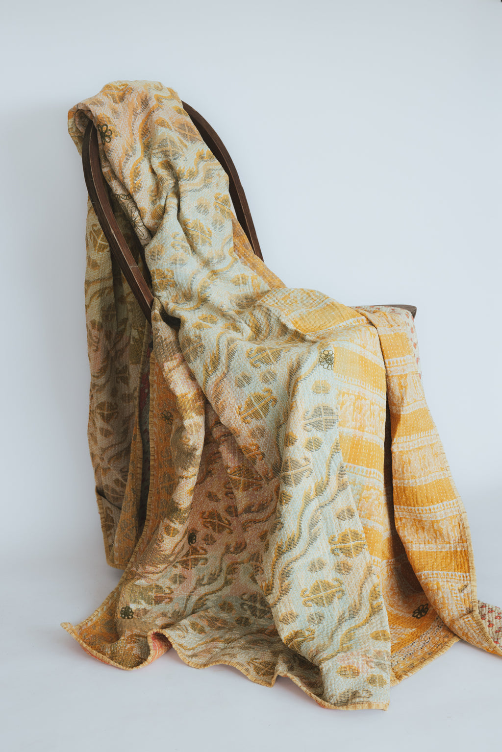 Vintage Kantha Blanket - #14