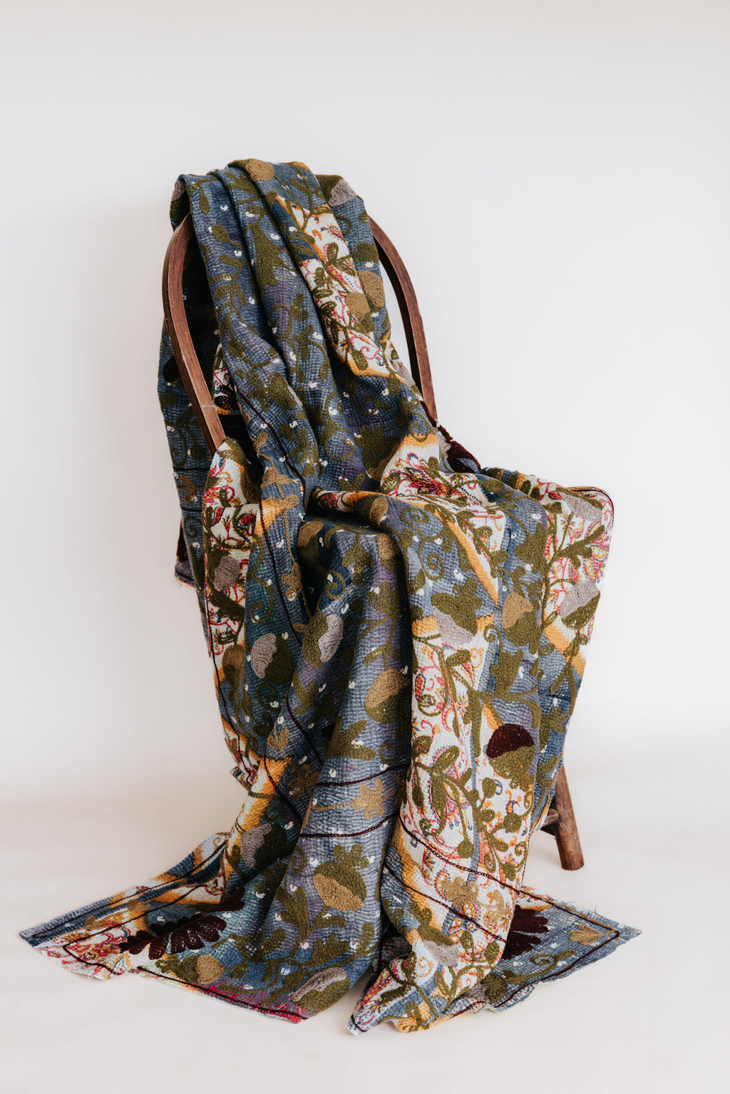 Vintage Suzani Embroidered Kantha Blanket - #26