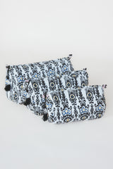 Kantha Toiletry Pouches - Black Dahlia thumbnail