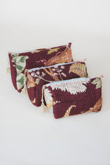 Kantha Toiletry Pouches - Burnt Botanical