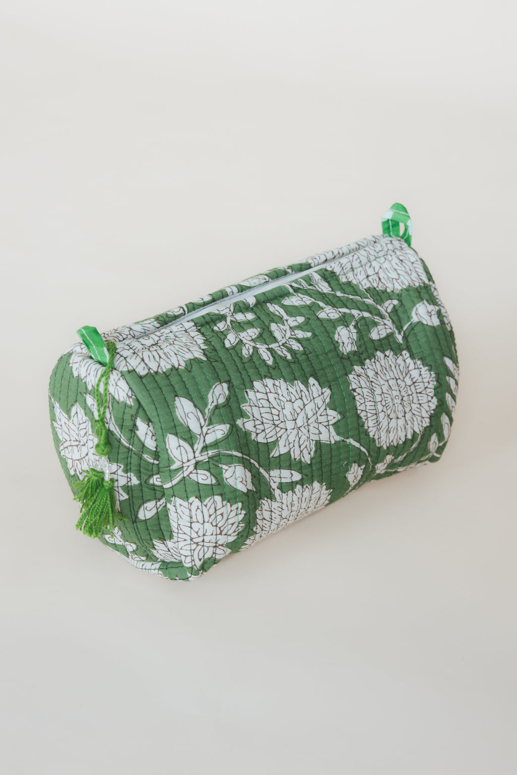 Kantha Toiletry Pouches - Mossy Primrose