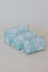 Kantha Toiletry Pouches - Mint Garden thumbnail