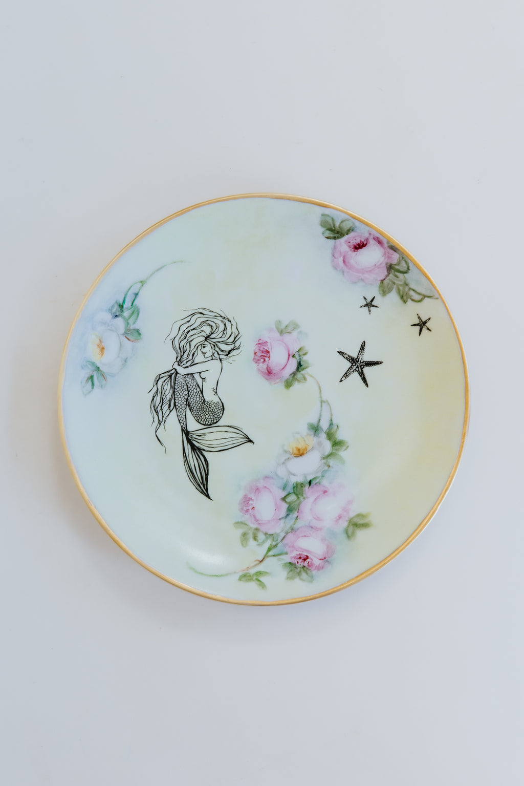 Mermaid + Rose Desert Plates - Set of 3