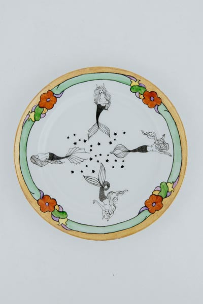 Wings Hawaii Limoges mermaid salad plates set of 4 