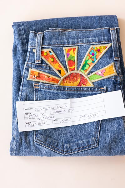 Sun Pocket Upcyled Denim - #32 | M