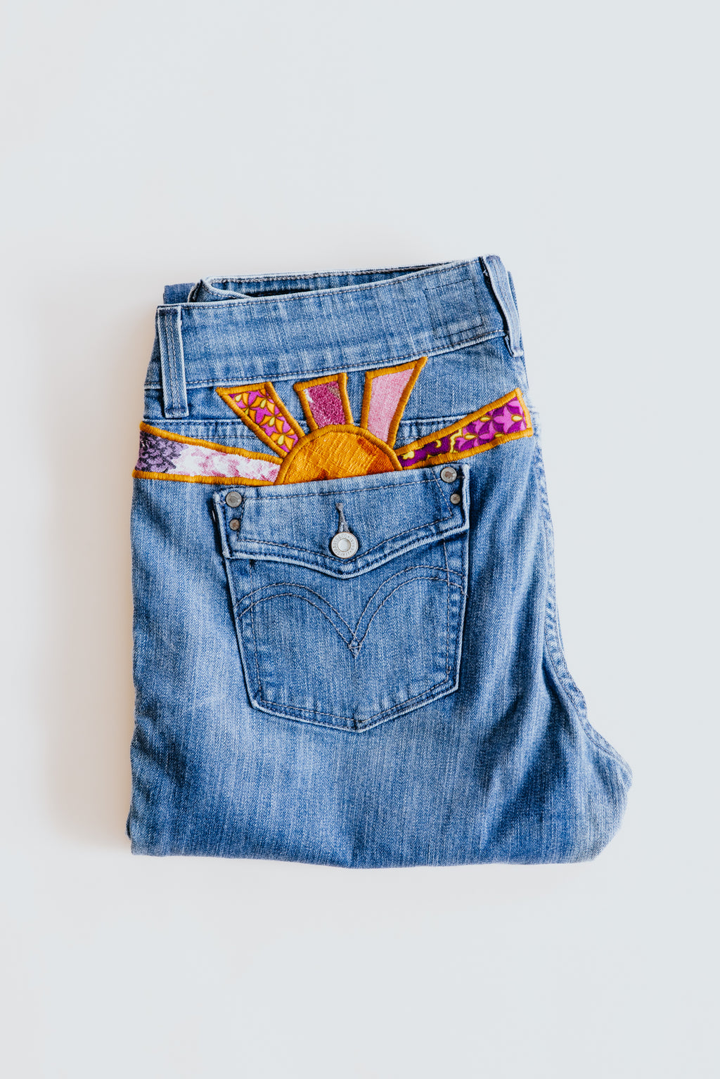 Sun Pocket Upcycled Levi's Jeans - #16