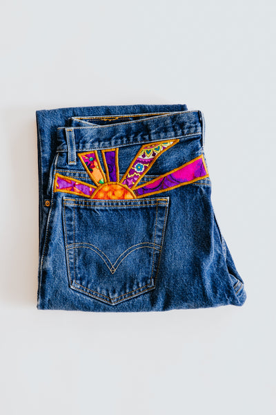 Sun Pocket Upcycled Levi's Jeans - #17