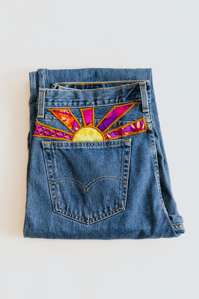 Sun Pocket Upcycled Levi's Jeans - #20