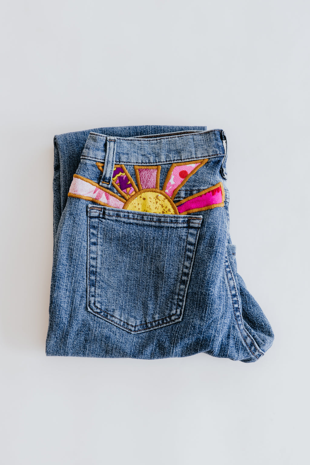 Sun Pocket Upcycled Jeans - #1