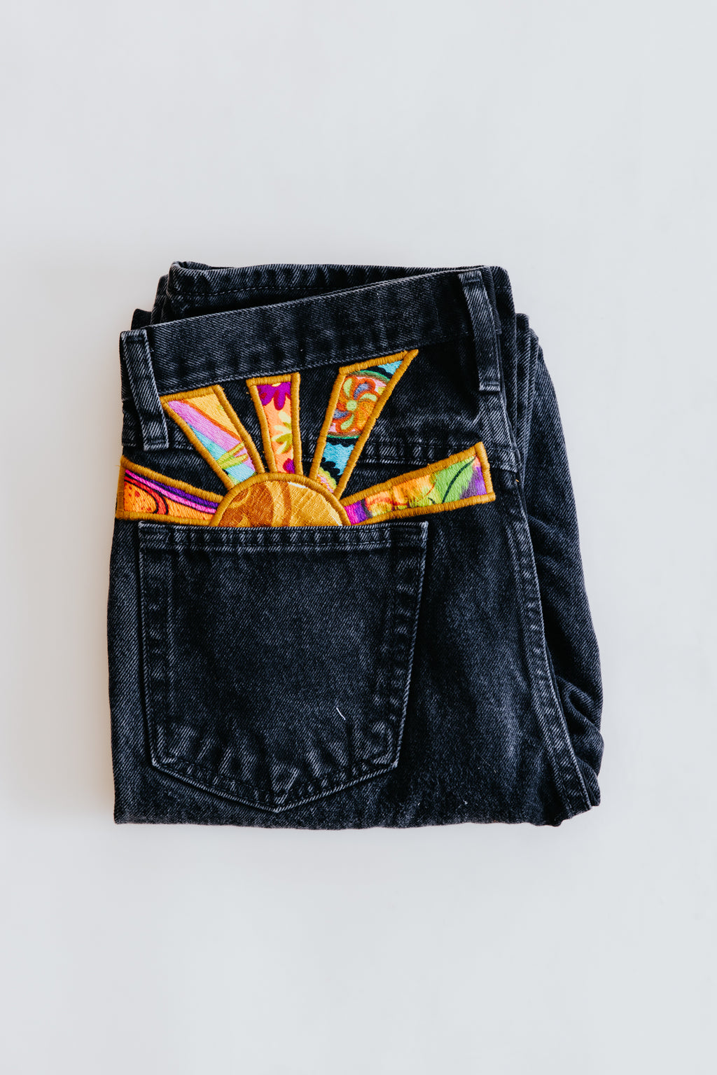 Sun Pocket Upcycled Denim Jeans - #3