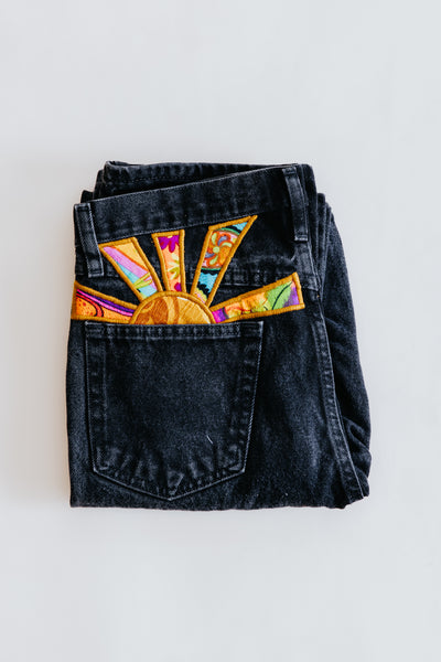 Sun Pocket Upcycled Denim Jeans - #3