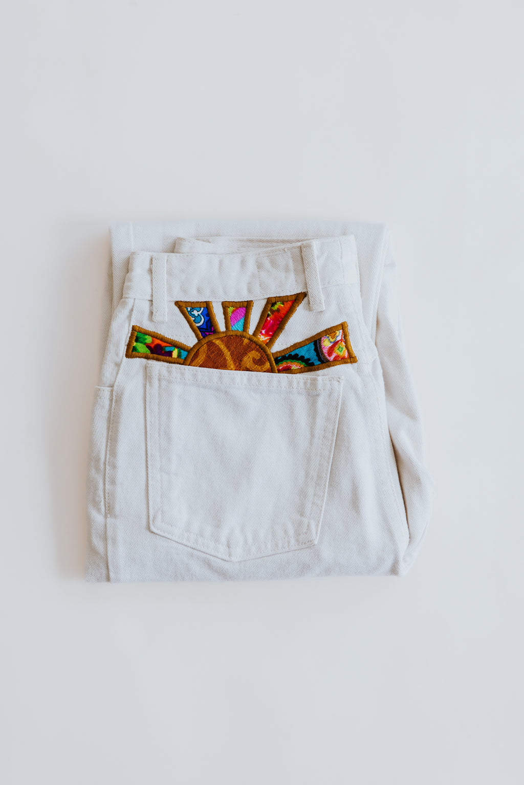 Sun Pocket Upcycled Denim Jeans - #5