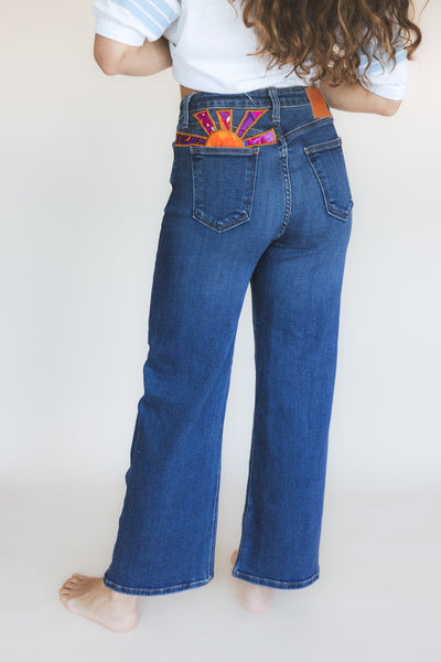 Sun Pocket Upcycled Denim Jeans - #13