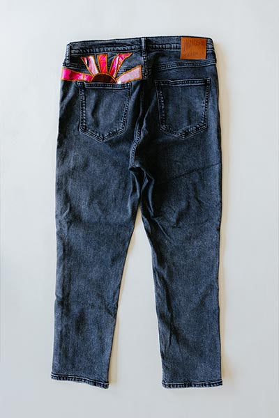 Sun Pocket Upcycled Jeans - #7