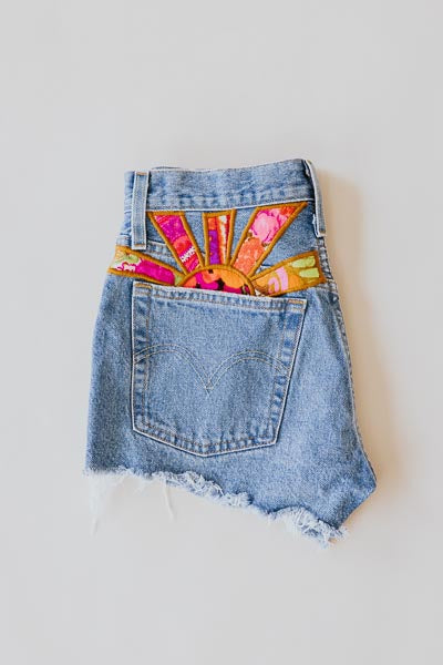 Sun Pocket Upcycled Levi's Shorts - #2 | XS