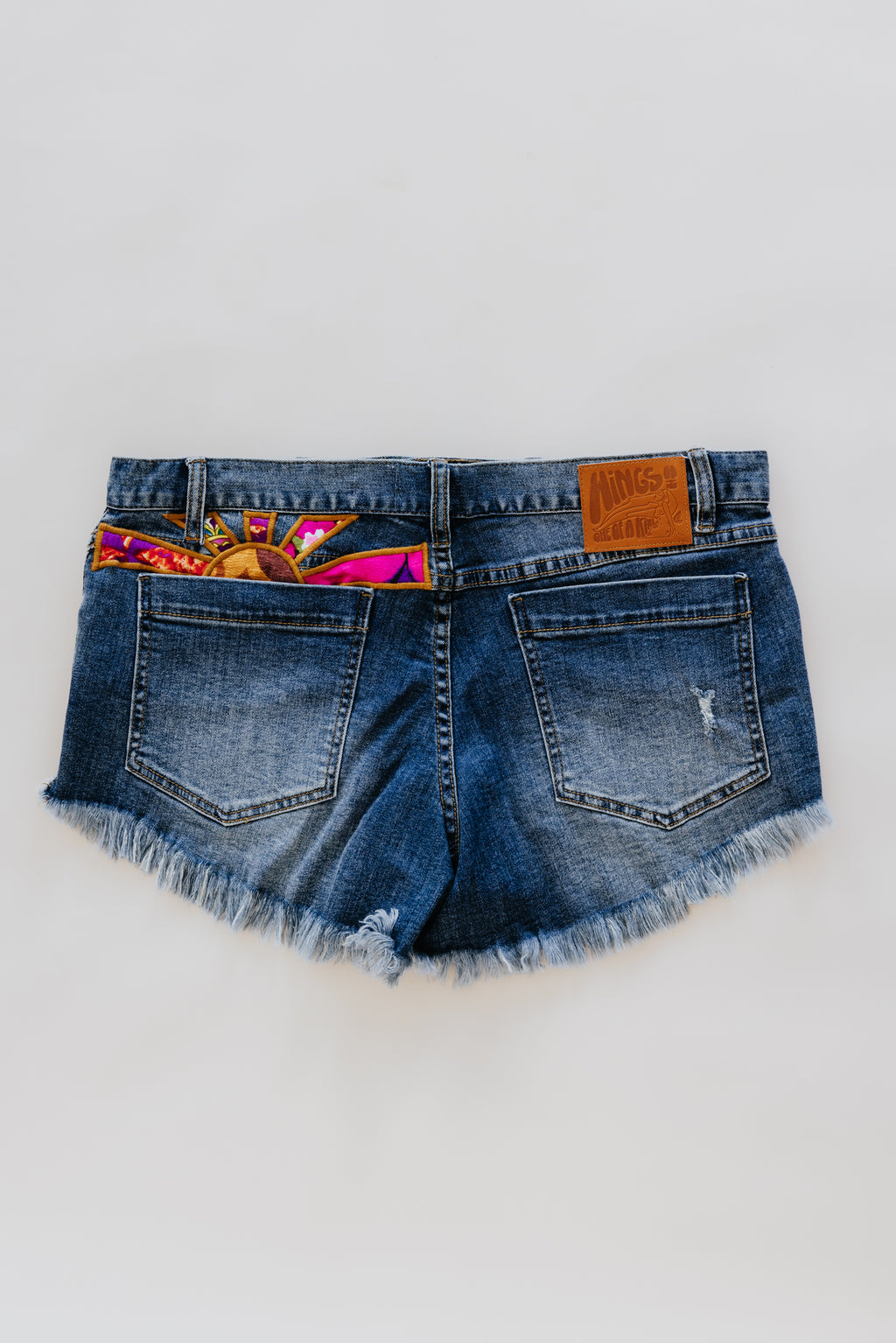 Sun Pocket Upcycled Denim Shorts - #5