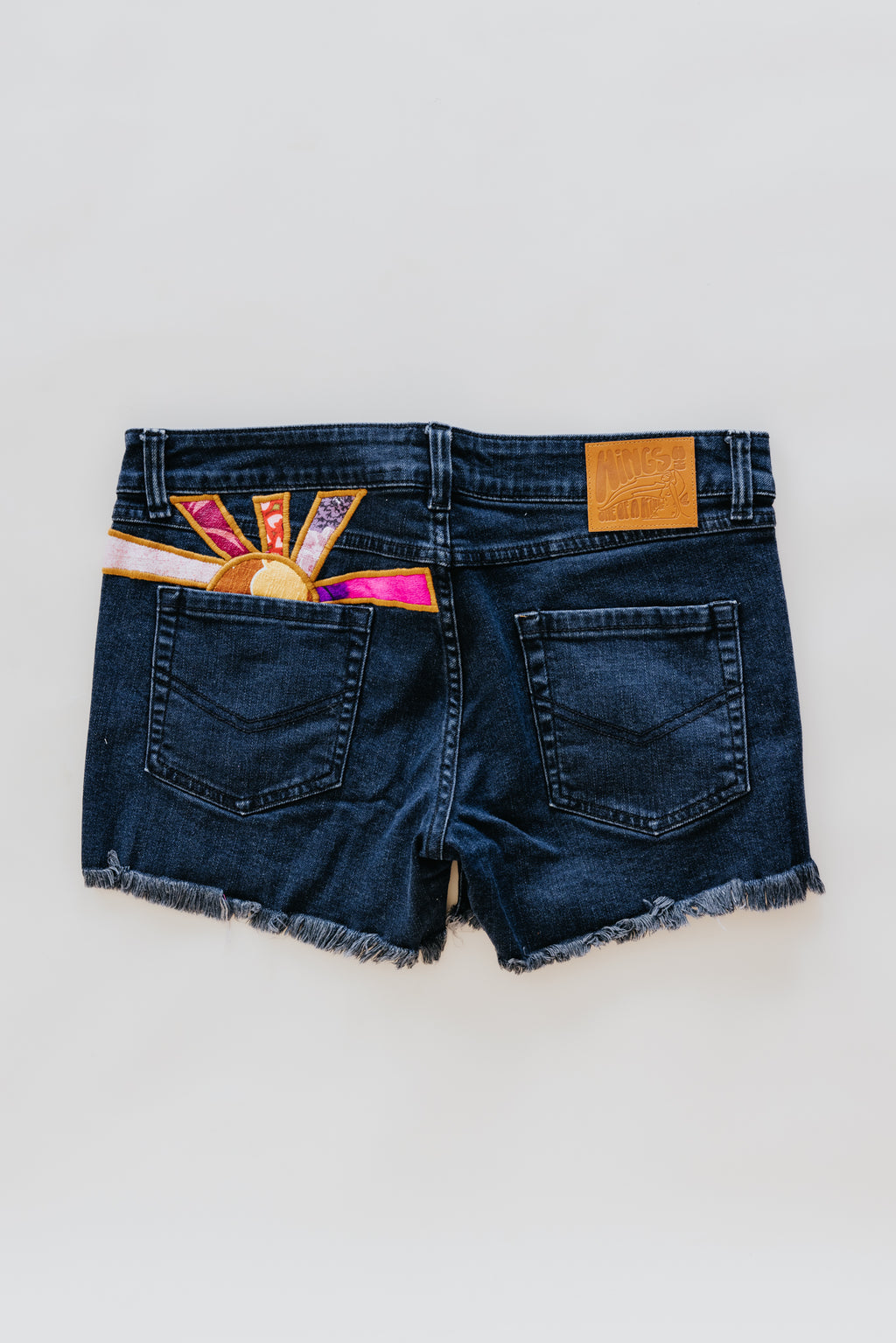 Sun Pocket Upcycled Denim Shorts - #6