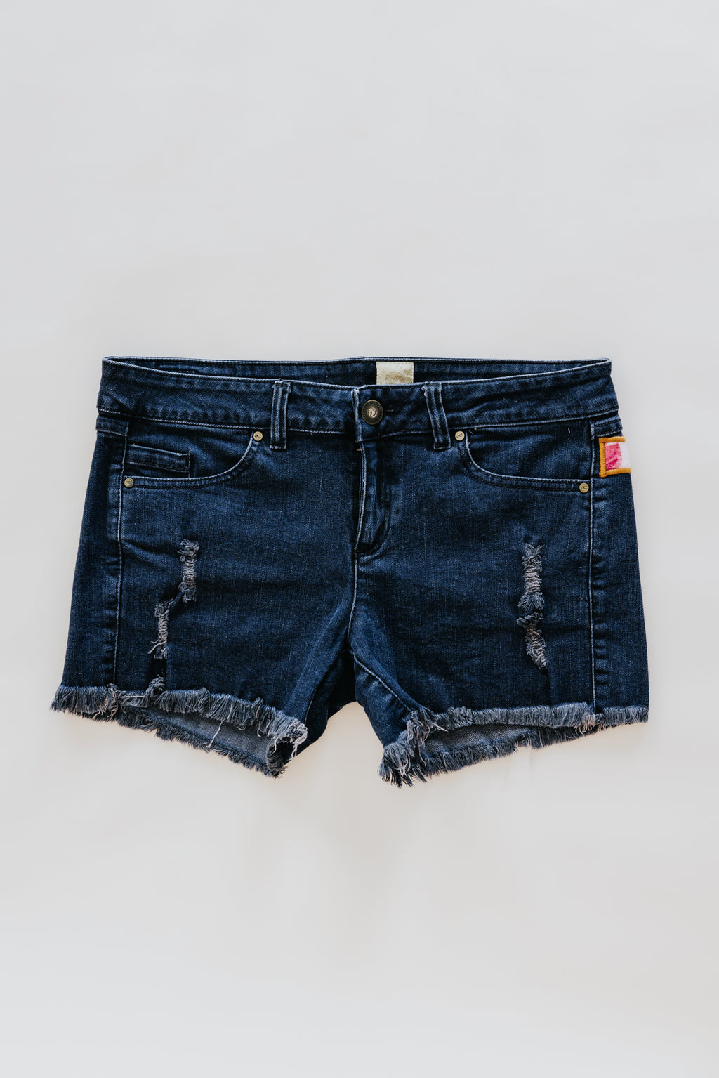 Sun Pocket Upcycled Denim Shorts - #6