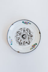 Wings Hawaii vintage tea cup and dish set, upcycled with original mermaid artwork. One of a kind dishware handmade in Maui.  thumbnail