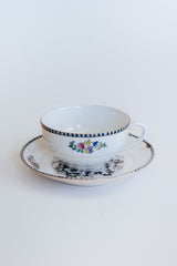 Wings Hawaii vintage tea cup and dish set, upcycled with original mermaid artwork. One of a kind dishware handmade in Maui.  thumbnail