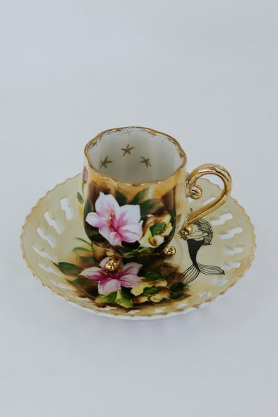 Mermaid Footed Teacup Set