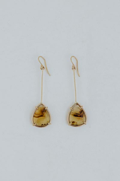 Vortex Earrings - Montana Agate