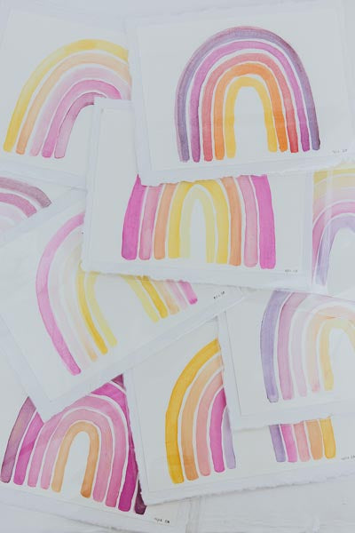 Watercolor Rainbow Art