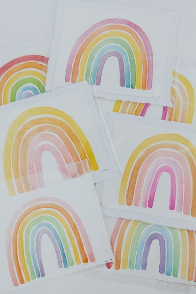 Watercolor Rainbow Art