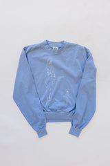 Wings Hawaii whale dance pullover long sleeve tee in blue - front  thumbnail