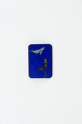humpback whale and diver enameled pin