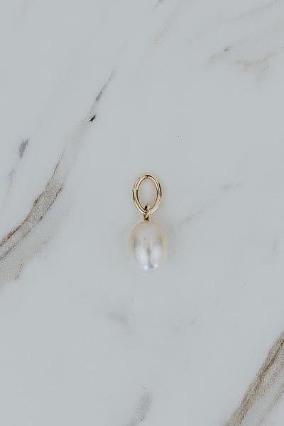 wings hawaii white freshwater pearl necklace charm in 14k gold fill