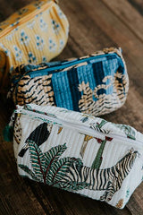 Kantha Toiletry Pouches - Jungle thumbnail