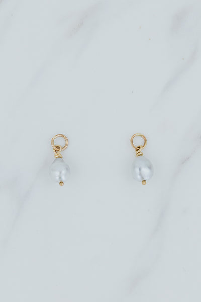 Earring Charms - Pearl | 14k