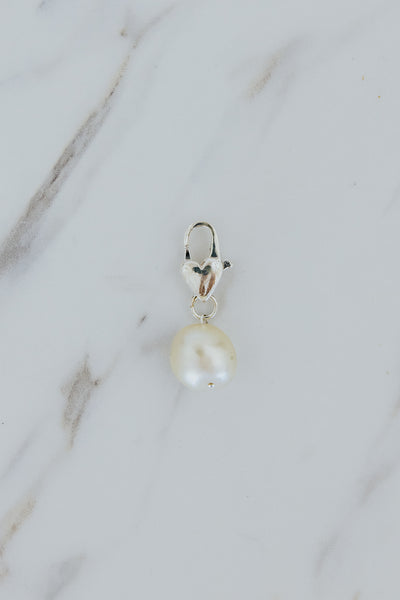 Heart Clasp Charm - South Seas Pearl