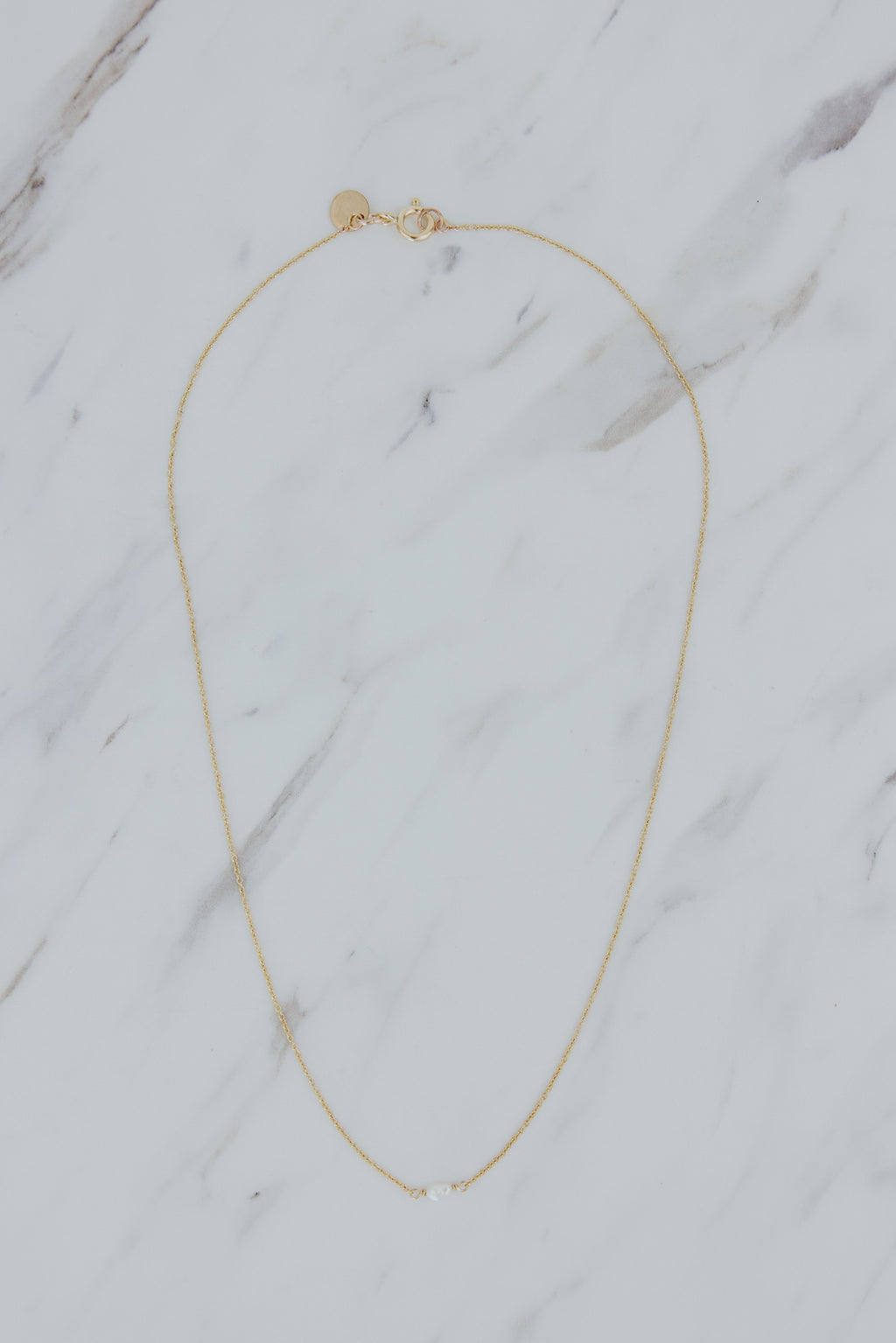 Single Stone Necklace - Freshwater Pearl