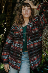 Aztec Army Jacket - Wine thumbnail