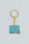 Wings Hawaii enameled key chains - vintage hawaiian island chain map