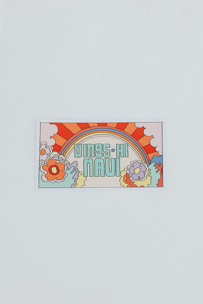 retro wings hawaii maui sticker