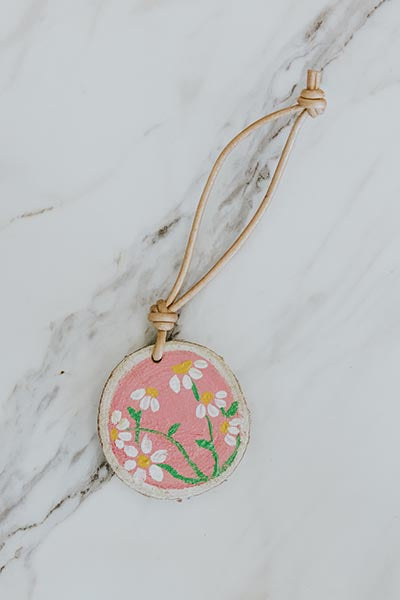 Wood Ornaments - Pinks