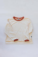 wings hawaii long sleeve boxy top in neon stripes  thumbnail