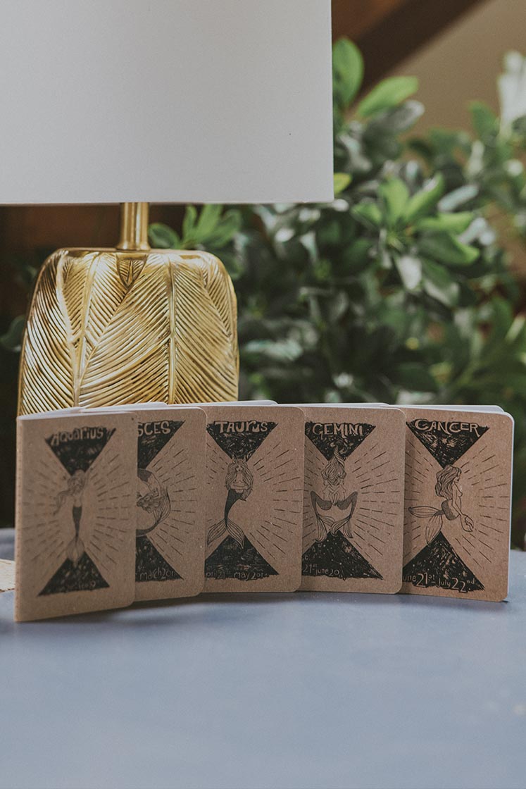 Wings Hawaii zodiac mini notebooks 