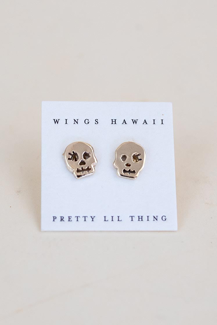 Skull Girl Stud Earrings