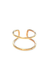 wings hawaii jewelry ring knuckle midi adjustable band simple minimal gold sterling silver minimalist hammered double two 
