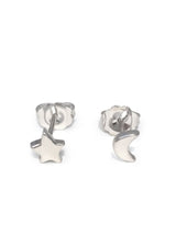 wings hawaii hand made celestial moon and star stud earrings sterling silver moon magic thumbnail