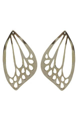 wings hawaii butterfly bling wing ear jackets stud earrings 14 karat gold sterling silver thumbnail