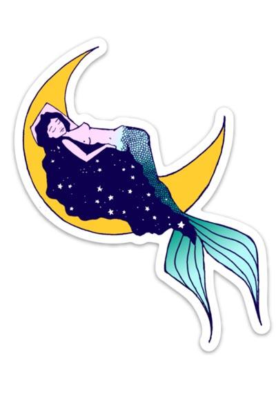 wings hawaii galaxy mermaid sticker  