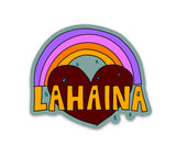 Wings Hawaii Lahaina rainbow heart sticker  thumbnail