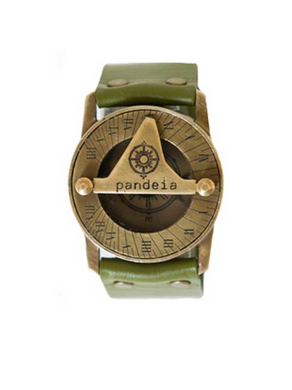 Pandeia Sundial Compass Watch - Moss